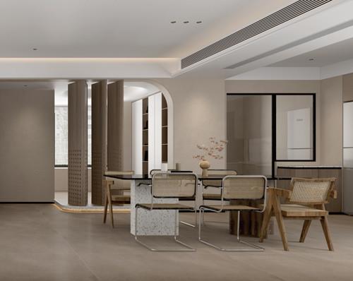 Indoor Brown Color Ceramic Floor Tiles For Textured Microcement Marmorino Porcelain Tiles