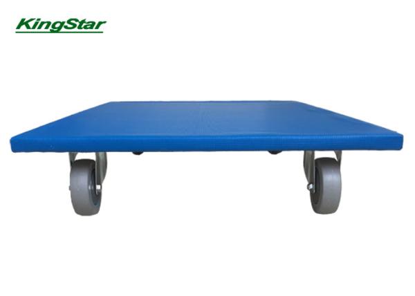 Blue Transport Roller 4 Wheel Moving Dolly With 60x30 Cm 100mm White Wheel