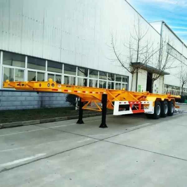 3軸40FT ISOストレートスケルトントラック トレーラー 重荷コンテナ輸送用