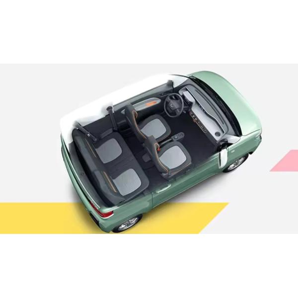 Pure Electric Wuling Mini EV Car 3 Door 4 Seat Hatchback with Max Speed 100km/h Blue