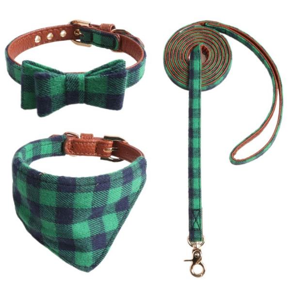 Hot Selling Christmas Cat Collar Sets Holiday Pet Wearing Adjustable Collar Triangle Scarf For Pet Cat Dog