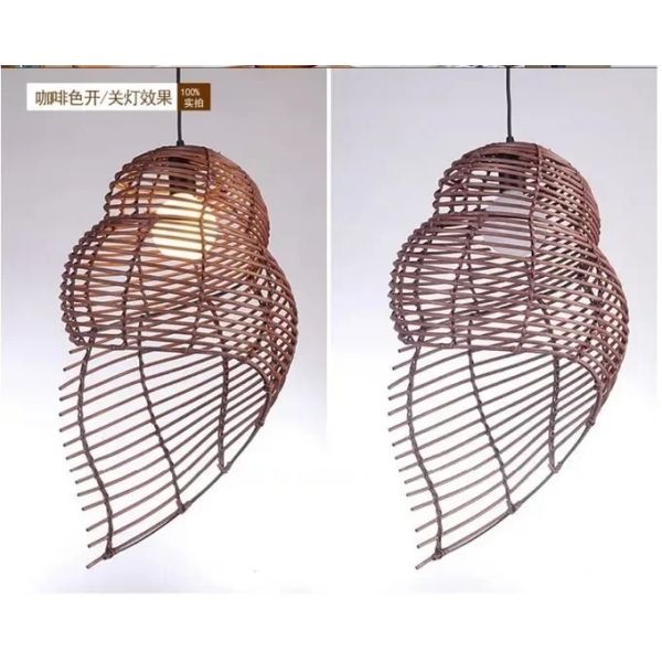 Study Room Lights Parlor home decor Southeast Asia Bamboo Conch Pendant Lamp(WH-WP-110)