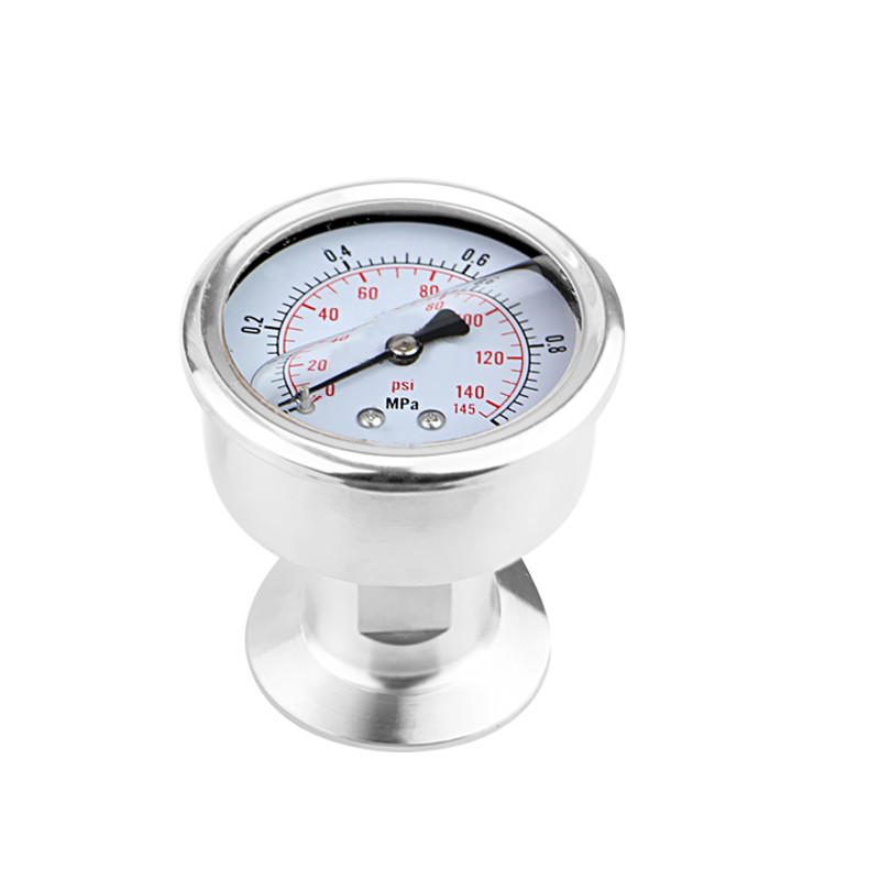 60mm Nominal Diameter Natural Gas Pressure Gauge with Complete Stainless Steel Design