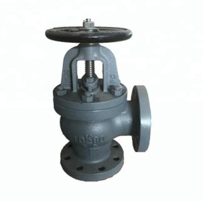 F7310 Cast Iron Angle Valve 16K JIS Marine Valve For Oil And Gas Pipeline