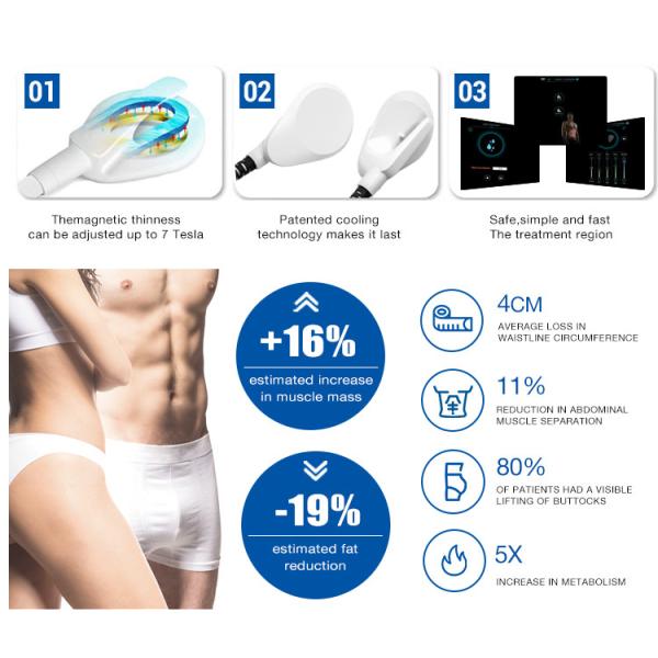 OEM 7 Tesla Pelvic Floor Muscle Strengthening Machine 2 Working Handles