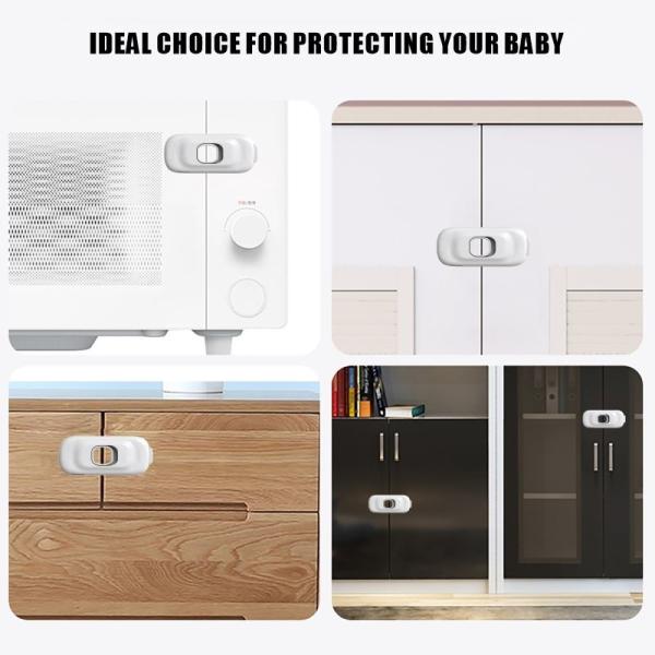 Prodigy  Child Safety Locks Baby Safety Cabinet Lock Plastic Sliding Door Lock