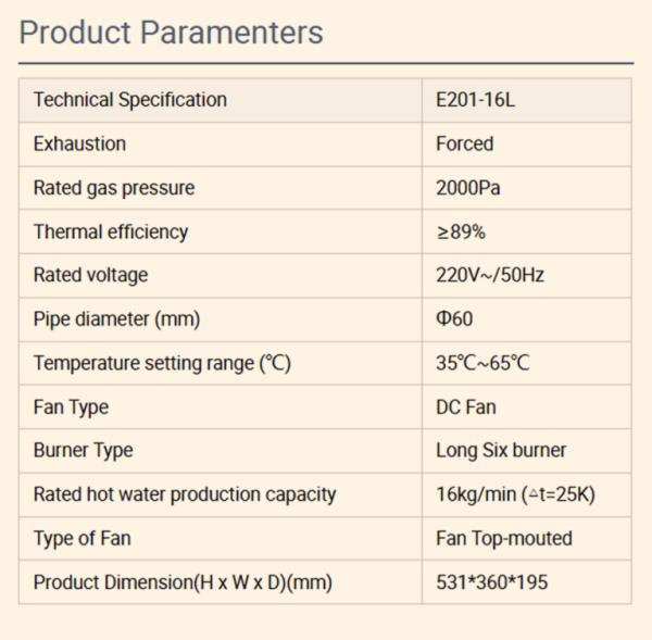 12L-16L Home Gas Water Heater With Stainless Steel Heat Exchanger Anti Corrosion Design