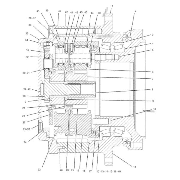 Final Drive Gear  Housing For 200-3489 E345D Excavator Hydraulic Parts