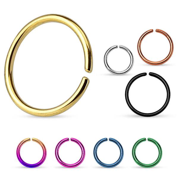 Anodisé Titane Neige bijoux 18k or rond Barbell Ball