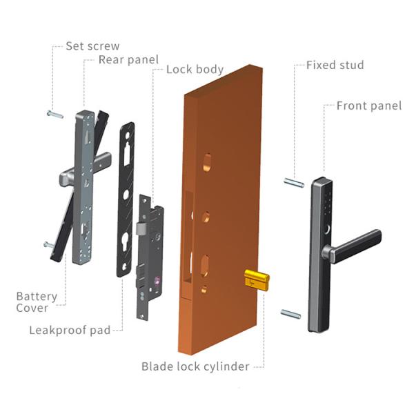Aluminum Alloy TTlock Smart Lock Digital Fingerprint Front Door Lock