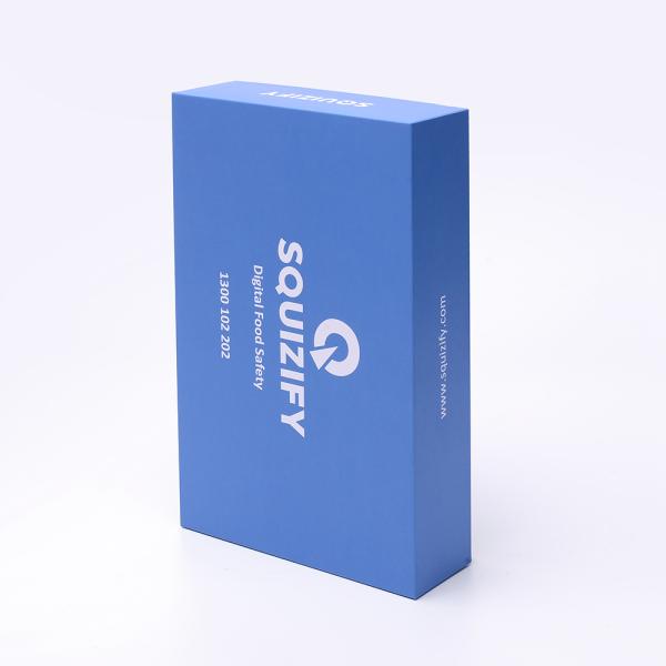 High Quality Small Lid and Base Gift Box Blue Packaging Paper Top and Bottom Paperboard Box With Customized Logo