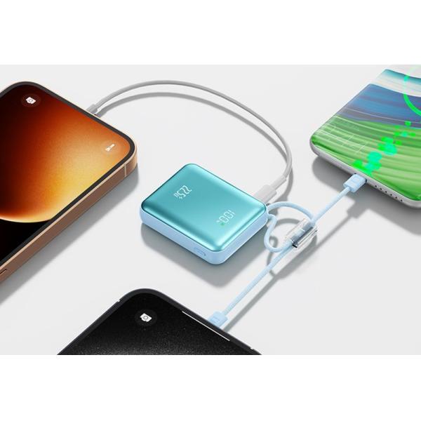 Multi Color Portable Fast Charger Power Bank With Digital Display 3 Device Charging
