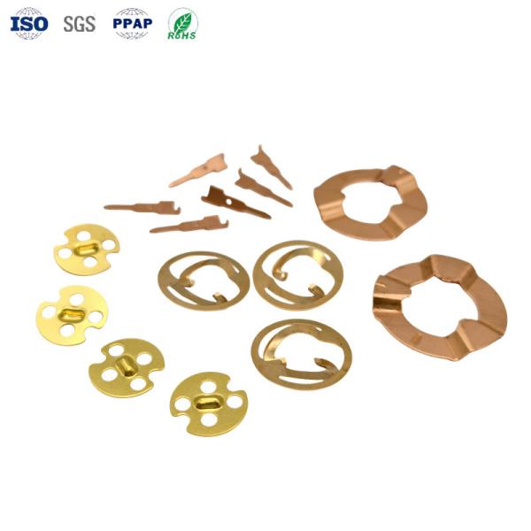 High Precision Custom Yellow Zinc-Plated Brass Stamping for Automotive Components CAD/Dwg and Electroplating