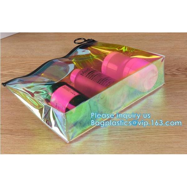 Zipper Lock,Easy to open and reclosable, packaging your cosmetics and grocereies, Colorful holographic,safety,waterproof