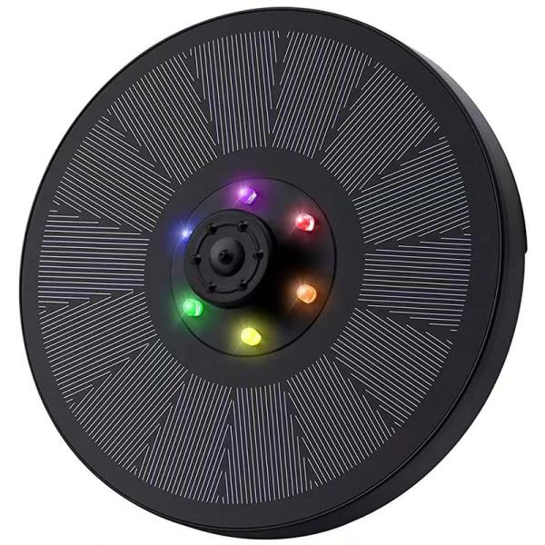 Os fabricantes fornecem a fonte de flutuação da água exterior solar da associação da bomba da fonte com a fonte solar colorida Pum dos acessórios das luzes