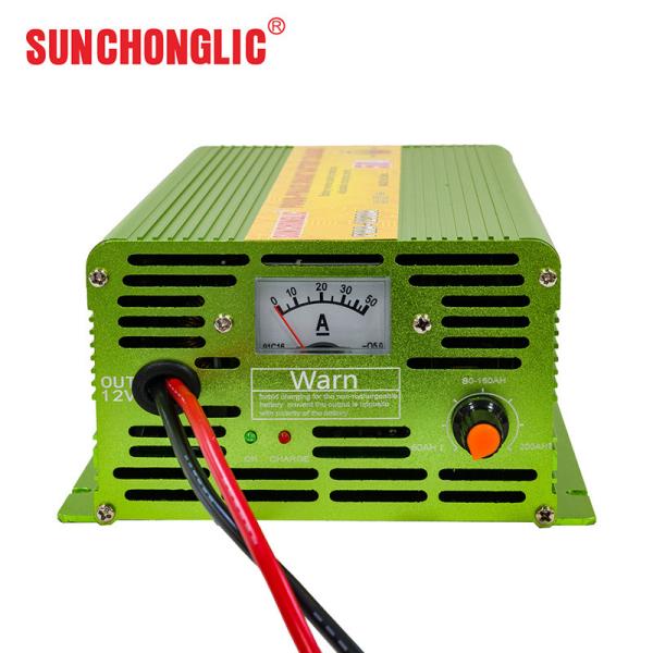 Multi Stage AGM GEL Battery Charger 12V 50A Temperature Compensation
