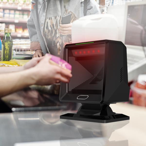 F Fixed 2D Desktop Omnidirectional Barcode Scanner Platform with Base Stand Scanner Self Checkout QR Code Reader Supermarket