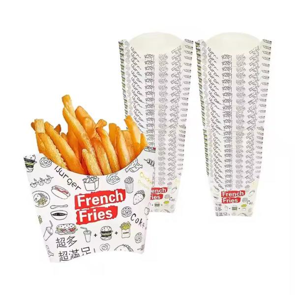 Customized French Fry Box  Eco-friendly, Recyclable, Disposable Fast Food Paper Box Packaging Box