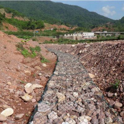 Pvc Coated Galvanized Gabion Retaining Wall 2x1x1m 8x10cm