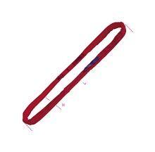 O estilingue redondo do poliéster resistente vermelho, levantamento de 5 toneladas prende com correias o logotipo imprimível