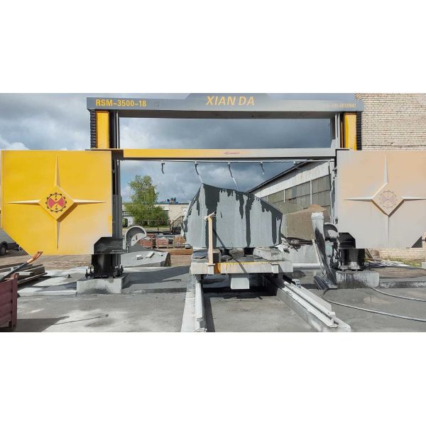 PLC Control Diamond Wire Saw Machine with Synchronous Screw Drive for 3000×3000×1500 mm Marble and Granite Block Dividing