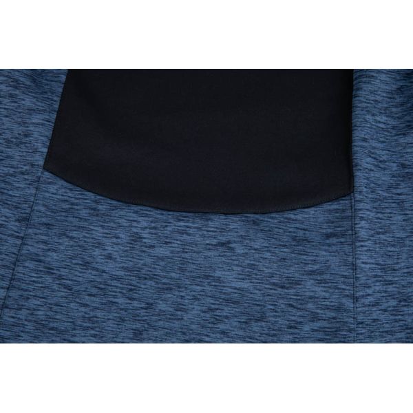 Heather Blue Mens Zip Up Hoodies Soft Shell  Jacket  Contrast Panels
