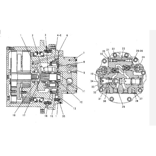 Коробка передач уменьшения коробки передач 312B перемещения прибора 1141437 перемещения экскаватора E312B