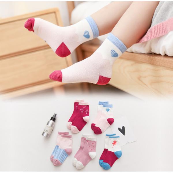 Latest style baby kids colorful socks embroidery logo comfortable cotton children socks