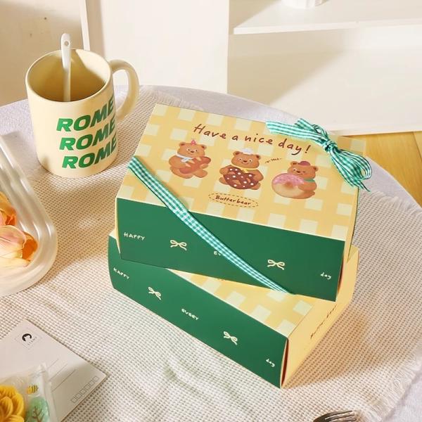 CMYK Pantone Foldable Paper Gift Box Mung Bean Cakes Cookie Drawer Boxes