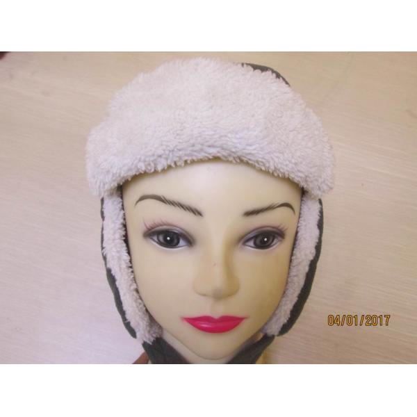 Cute fleece ear flap/hat for boys--with shu velveteen inside--warmer in outside/winter