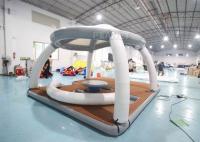 Água inflável que flutua o tempo de lazer inflável de Mat Island With Roof Tent Aqua Banas Water Tent For