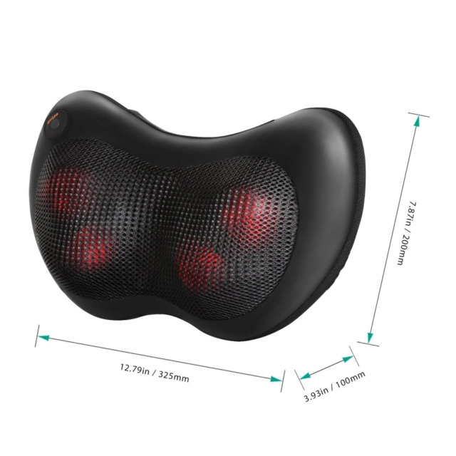 Rechargeable Kneading Shiatsu Heating Neck and Waist Massage Pillow