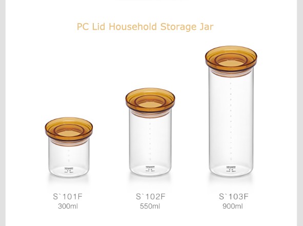 Kitchen Storage Glass Food Canisters Jar Packaging Container With Bamboo Plastic Lid