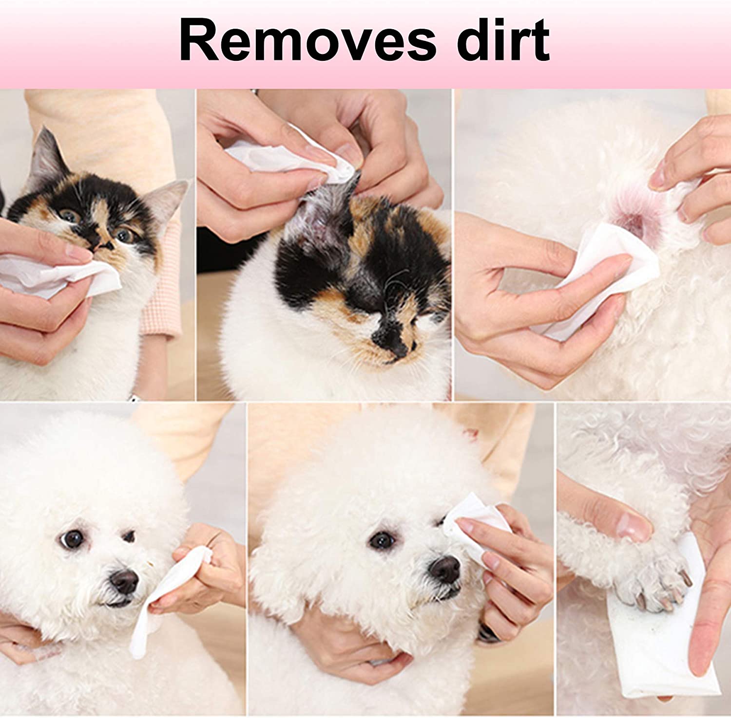 Холить любимца оборудует разрыв ткани Hypoallergenic любимца 100pcs влажный очищая для собаки