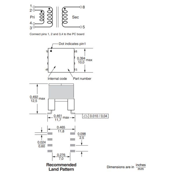 Ferrite Core Isolated Buck Transformer for Electric Traction Systems ZE2413-AE