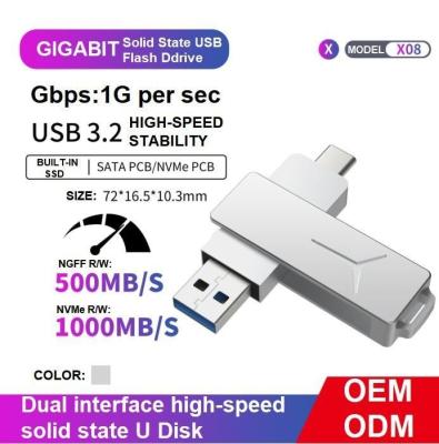 Interface double à haute vitesse à l'état solide U Disk Ngff Interface SATA PCB Gigabit Disque flash USB à état solide