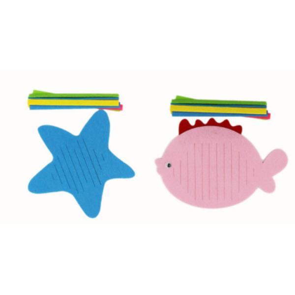 kids children felt non-woven knitted work creative diy crafts kits kids hand craft knitting weaving DIY felt material