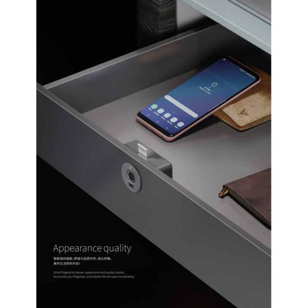 Caja organizadora de joyas de cuero para armario con pantalla táctil inteligente antirrobo con contraseña electrónica segura con construcción de metal