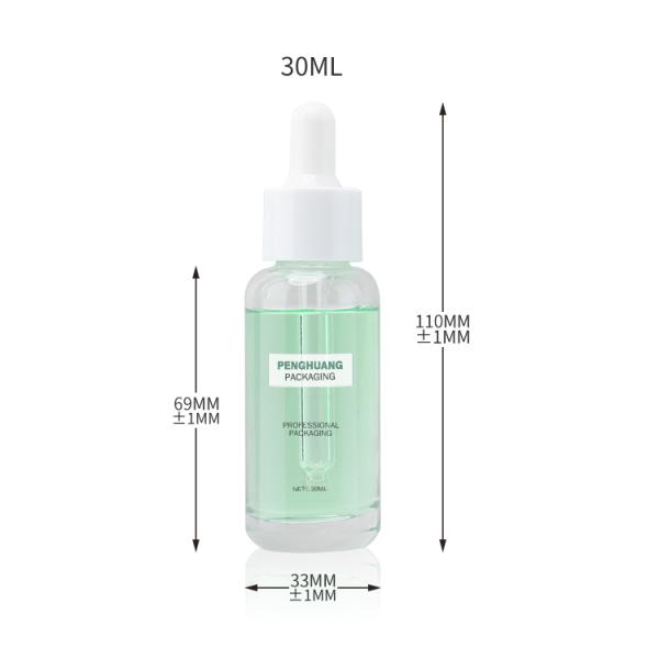 Clear Color Liquid Cosmetic Bottle 30ml Skincare Packaging 1oz
