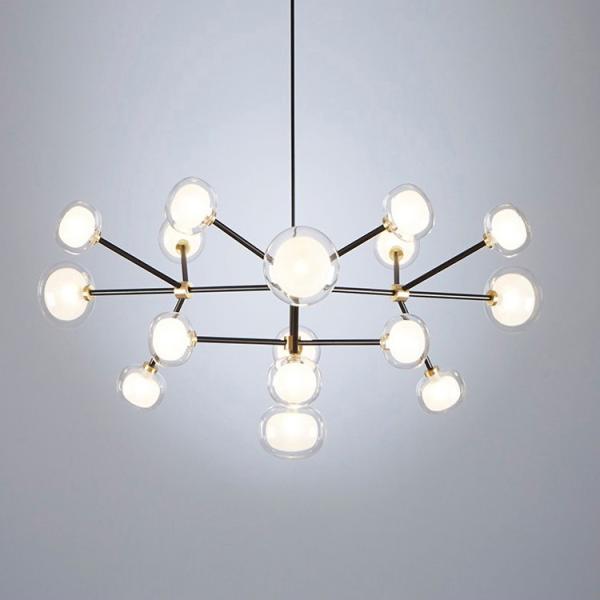 Modern Black Gold Basic Glass Pendant Light For Foyer Bedroom Kitchen Pendant Lamp