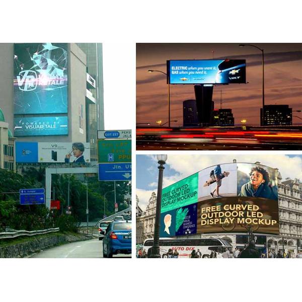 6500 Nits Billboard LED Display Outdoor All Weather Resistant Cold Steel Cabinet