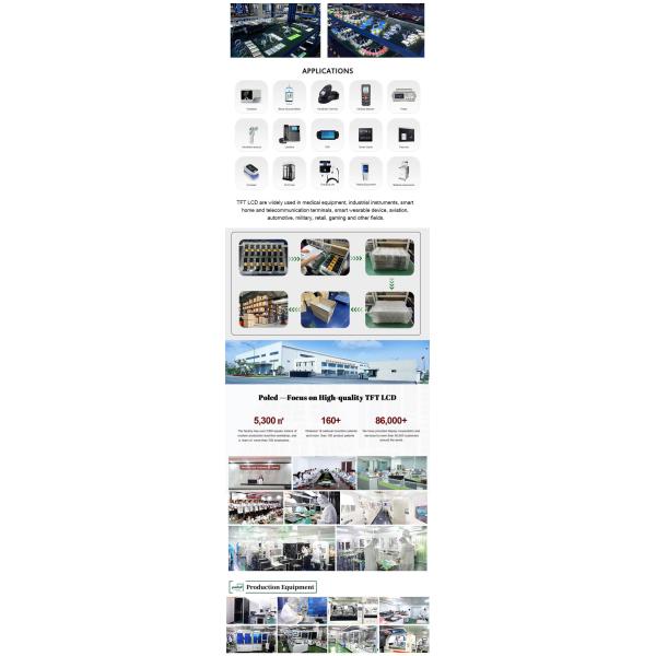 Polcd Custom TFT LCD 0.96 ~ 10.1