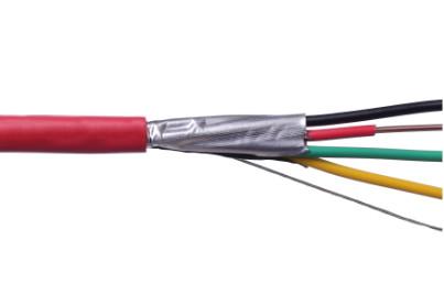 16AWG 4 Cores Solid Shielded FPLP  Fire Alarm Cable Plenum-Rated PVC Jacket