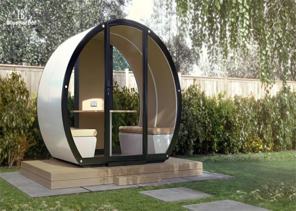 Light Steel Structure Single Person Prefab Studio Placed In Backyard Garden