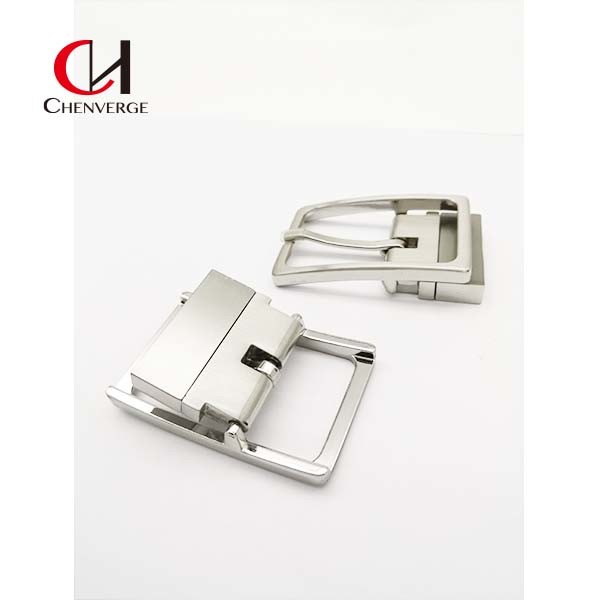 55g Nickel Reversible Belt Buckles Corrosion Resistant Laser Logo
