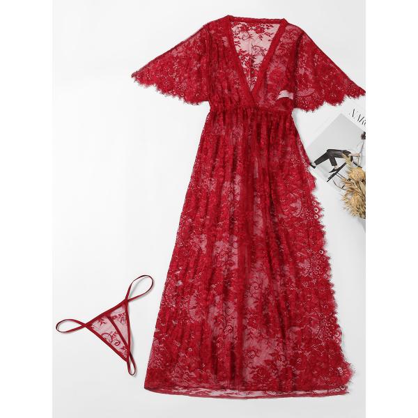 Seamless Breathable Long Sexy Lingerie Anti-Static Lace Bodysuit Lingerie