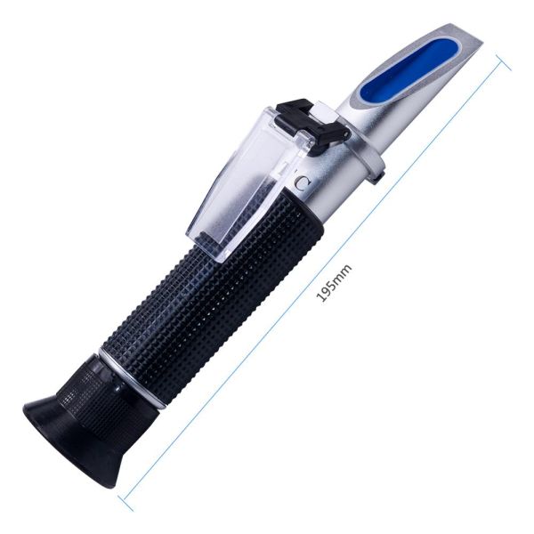 Handheld 0-100% Salinity Refractometer with 1.000-1.070SG Range for Aquarium and Seawater Testing
