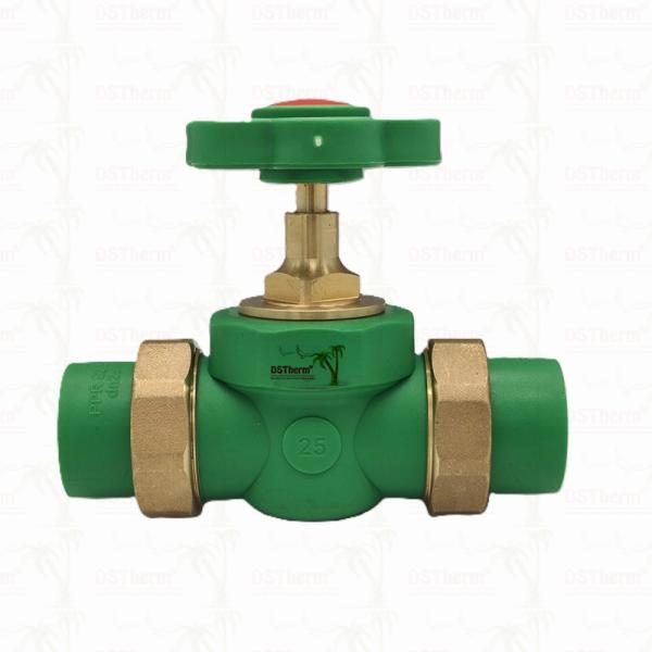 PPR Double Union Ball Valve Exposed Installation Corrosion-Resistant Customized Size