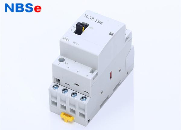 50/60Hz Coil 4P Modular Electrical Magnetic Contactor With Manual Handle