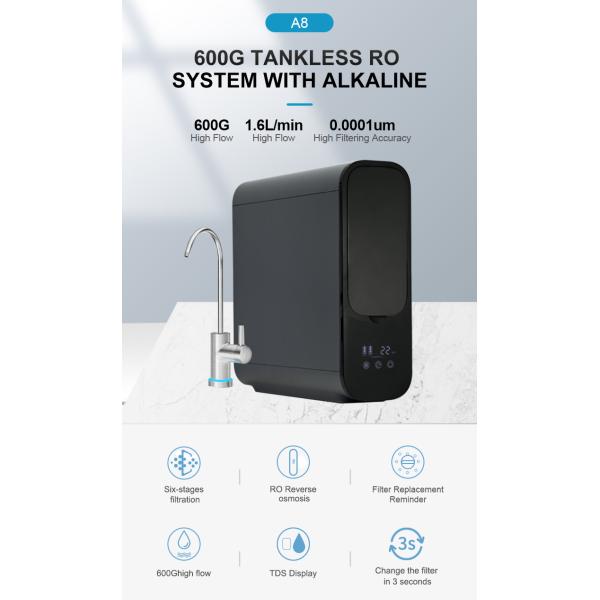 600GPD Hot Sell Alkaline Reverse Osmosis System Water Purifier